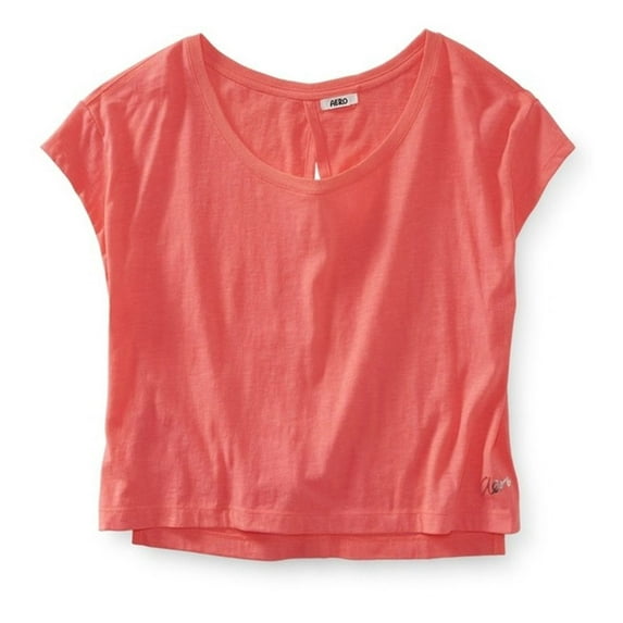Aeropostale Womens Open Back Pajama Sleep T-shirt, Orange, Juniors, X-Large