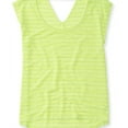 thumbnail image 1 of Aeropostale Womens Open-Back V Basic T-Shirt, Green, Juniors, Large, 1 of 2
