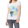 thumbnail image 1 of Aeropostale Womens Peace Rose Graphic T-Shirt, White, Medium, 1 of 2
