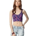 thumbnail image 1 of Aeropostale Womens Pineapple Crop Tank Top, Blue, Juniors, Medium, 1 of 3