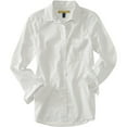 thumbnail image 1 of Aeropostale Womens Polka Dot Button Up Shirt, Off-White, Juniors, Medium, 1 of 1
