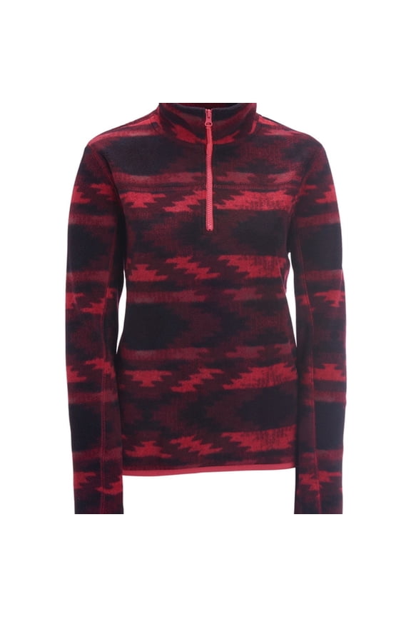 Aeropostale Womens Printed 1/4 Fleece Jacket, Pink, Juniors, Medium