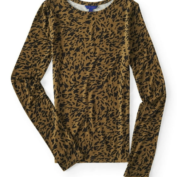 Aeropostale Womens Printed Basic T-Shirt, Green, Juniors, X-Large