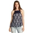 thumbnail image 1 of Aeropostale Womens Printed Braided Tank Top, Blue, Large, 1 of 2