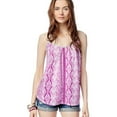 thumbnail image 1 of Aeropostale Womens Printed Ring-Back Tank Top, Purple, Juniors, Medium, 1 of 3