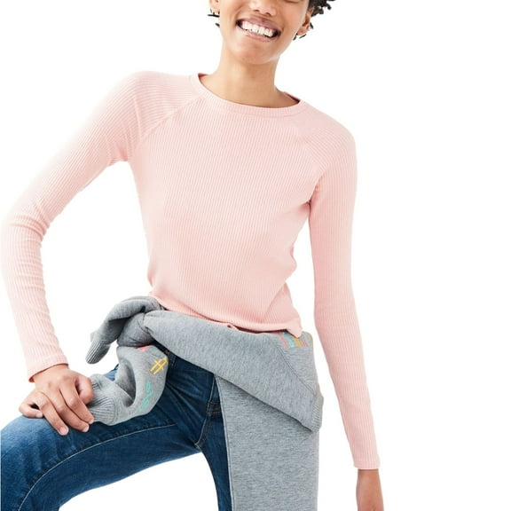 Aeropostale Womens Raglan Basic T-Shirt, Pink, Juniors, X-Large