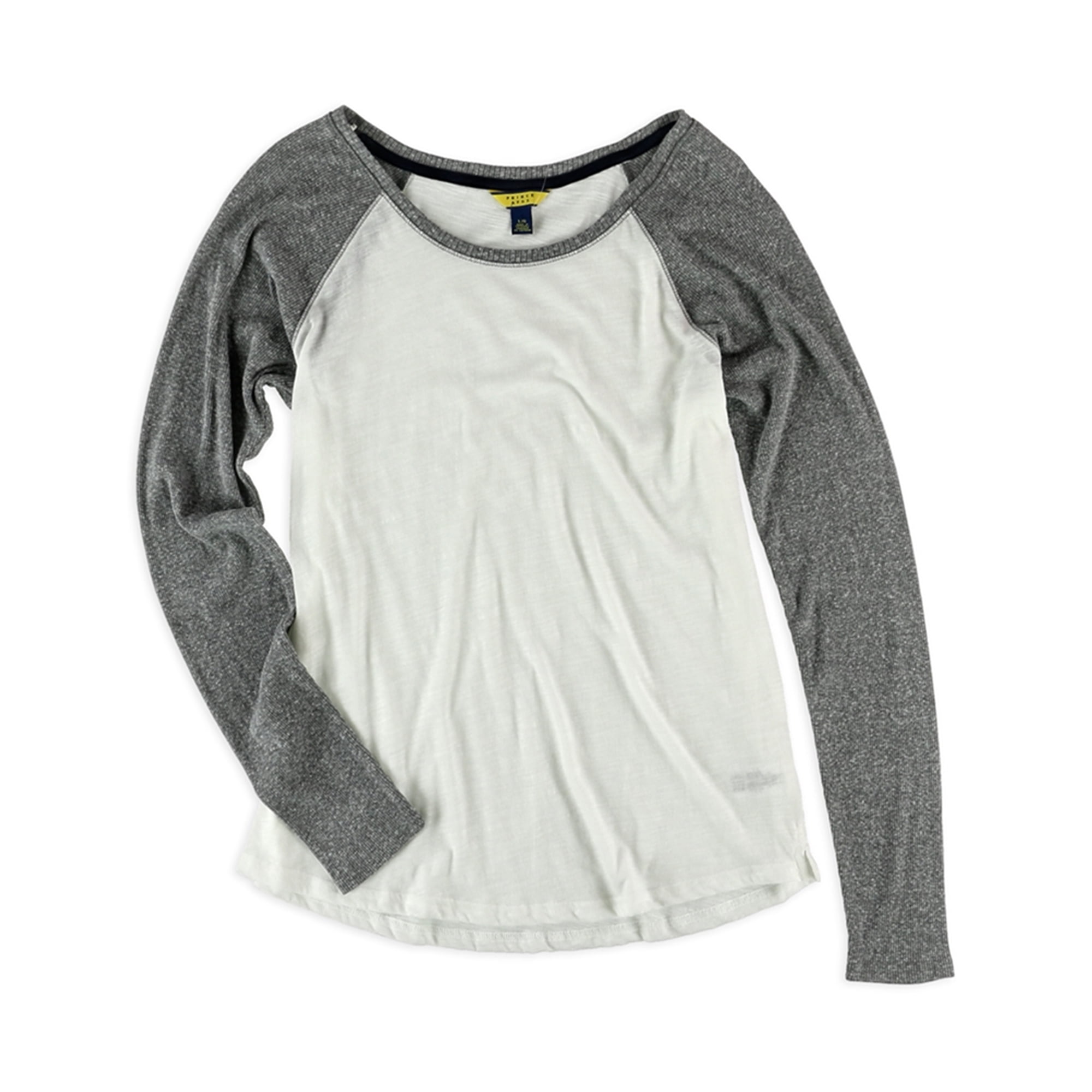 Aeropostale Womens Raglan LS Basic T-Shirt, Off-White, X-Large