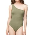 thumbnail image 1 of Aeropostale Womens Ribbed Bodysuit Jumpsuit, Green, Juniors, Small, 1 of 2