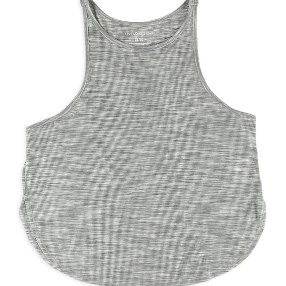Aeropostale Womens Ribbed Racerback Tank Top, Grey, Juniors, X-Small
