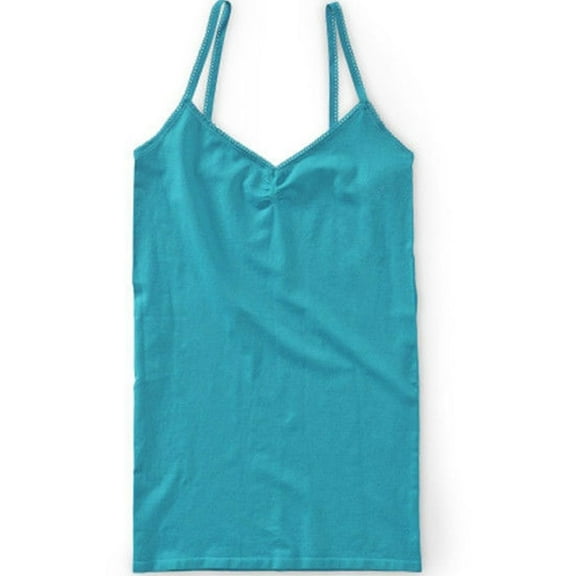 Aeropostale Womens Seamless Stretch Cami Tank Top, Green, Juniors, XS/S