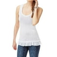 thumbnail image 1 of Aeropostale Womens Sequin Sparkle Ruffle Tank Top, White, Juniors, Small, 1 of 2