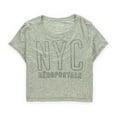 thumbnail image 1 of Aeropostale Womens Sequined NYC Embellished T-Shirt, Grey, Juniors, X-Large, 1 of 1