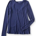 thumbnail image 1 of Aeropostale Womens Seriously Ribbed Pullover Blouse, Blue, Juniors, Medium, 1 of 2