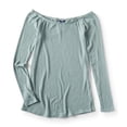 thumbnail image 1 of Aeropostale Womens Seriously Soft Pullover Blouse, Green, Juniors, Large, 1 of 1