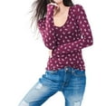thumbnail image 1 of Aeropostale Womens Seriously Soft Slim Fit Basic T-Shirt, Purple, Juniors, X-Large, 1 of 2