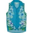 thumbnail image 1 of Aeropostale Womens Sheer Floral Dolman Blouse, Blue, Juniors, Large, 1 of 1