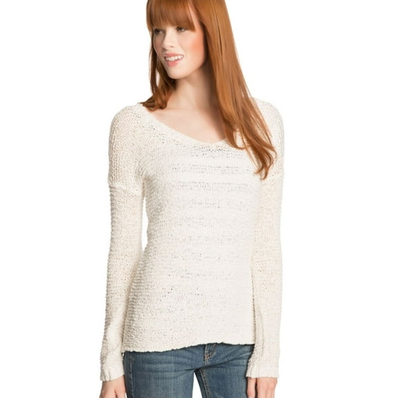 Aeropostale Womens Sheer Hi-Lo Knit Sweater