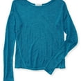thumbnail image 1 of Aeropostale Womens Sheer Knit Pullover Sweater, Green, Medium, 1 of 1