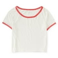 thumbnail image 1 of Aeropostale Womens Sheer Ringer Basic T-Shirt, Off White, Juniors, X-Large, 1 of 1