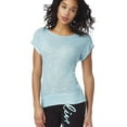 thumbnail image 1 of Aeropostale Womens Sheer Scoop-Back Knit Basic T-Shirt, Green, Juniors, X-Small, 1 of 3