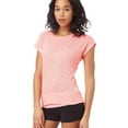thumbnail image 1 of Aeropostale Womens Sheer Scoop-Back Knit Basic T-Shirt, Pink, Juniors, X-Large, 1 of 3