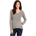 thumbnail image 1 of Aeropostale Womens Sheer Textured Pullover Sweater, Grey, Medium, 1 of 3