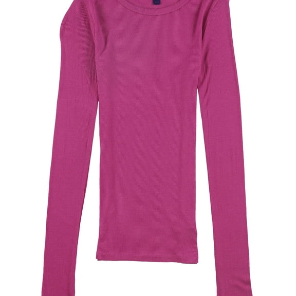 Aeropostale Womens Slim Fitting Ribbed Graphic T-Shirt, Purple, Juniors, X-Small