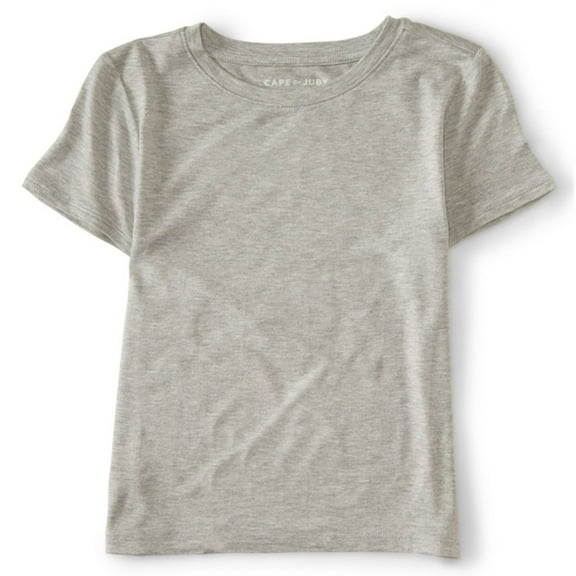 Aeropostale Womens Solid Basic T-Shirt, Grey, Juniors, X-Small