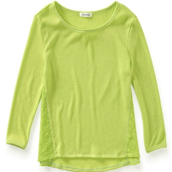 Aeropostale Womens Solid Ls Knit Sweater, Green, Juniors, Large