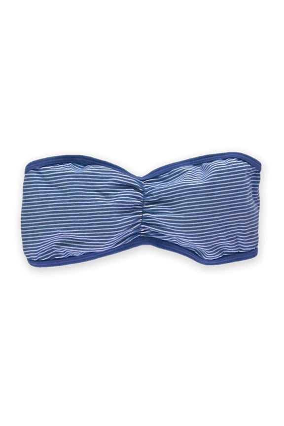 Aeropostale Womens Stretch Striped Bandeau Bra, Blue, Juniors, XS/S
