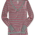 thumbnail image 1 of Aeropostale Womens Stripe Knit Sweater, Pink, X-Small, 1 of 1