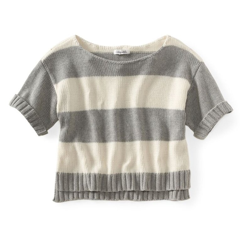 Pull Tricot Gris Aeropostale Femme Taille L - Occasion Très Bon état Manches Longues