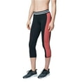 thumbnail image 1 of Aeropostale Womens Striped Compression Athletic Pants, Red, Juniors, X-Small, 1 of 2