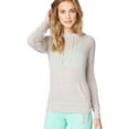 thumbnail image 1 of Aeropostale Womens Striped Knit Hoodie Sweatshirt, Grey, Juniors, Large, 1 of 3