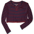 thumbnail image 1 of Aeropostale Womens Striped LS Graphic T-Shirt, Blue, Juniors, X-Large, 1 of 1