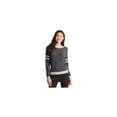 thumbnail image 1 of Aeropostale Womens Striped LS Pajama Sweater, Grey, Juniors, Small, 1 of 1
