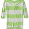 thumbnail image 1 of Aeropostale Womens Striped Ribbed Knit Sweater, Green, Juniors, Medium, 1 of 1