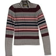 thumbnail image 1 of Aeropostale Womens Striped Turtleneck Pullover Sweater, Red, X-Small, 1 of 1