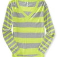 thumbnail image 1 of Aeropostale Womens Striped V Neck Knit Sweater, Yellow, Small, 1 of 1