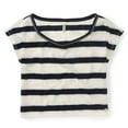 thumbnail image 1 of Aeropostale Womens Stripes Lace Pullover Blouse, Blue, Juniors, X-Large, 1 of 1
