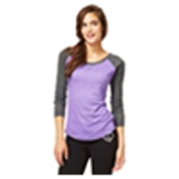 Aeropostale Womens Studded Skull Embellished T-Shirt, Purple, X-Small