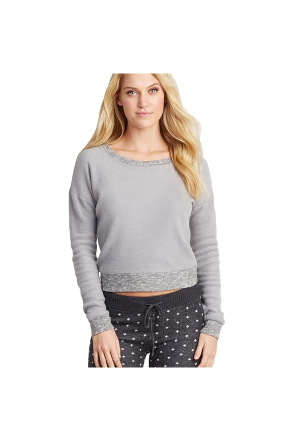 Aeropostale Womens Super Soft Sweatshirt, Grey, Juniors, Medium