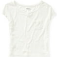 thumbnail image 1 of Aeropostale Womens Sweater Front Embellished T-Shirt, White, Juniors, Large, 1 of 1