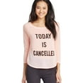 thumbnail image 1 of Aeropostale Womens Today IS Cancelled Pajama Sleep T-shirt, Pink, X-Small, 1 of 1
