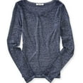 thumbnail image 1 of Aeropostale Womens Ultra Light Textured Basic T-Shirt, Black, Juniors, X-Small, 1 of 1