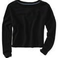 thumbnail image 1 of Aeropostale Womens Wide Cropped Crew Knit Sweater, Black, Juniors, X-Large, 1 of 1