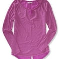 thumbnail image 1 of Aeropostale Womens Woven Back Soft Embellished T-Shirt, Purple, Juniors, X-Large, 1 of 1