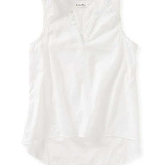 Aeropostale Womens Woven Tank Top, White, Juniors, Medium