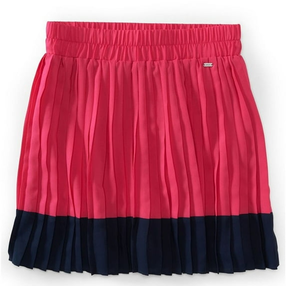 Aeropostale Womens Wowoone Pleated Mini Skirt, Pink, Juniors, Small
