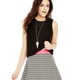 thumbnail image 1 of Aeropostale Womens ZigZag Skater Mini Skirt, Black, Juniors, Large, 1 of 3